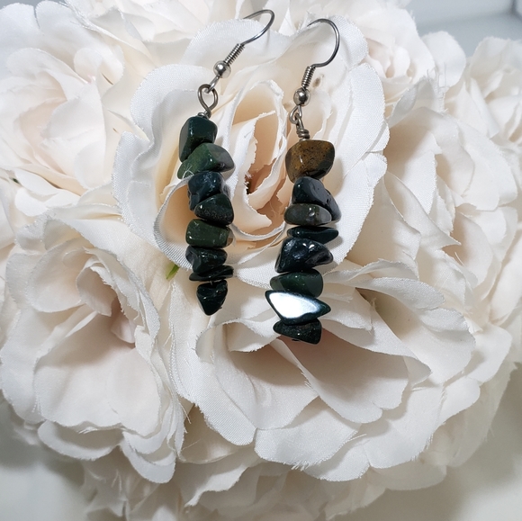 New Handmade Aventurine Prosperity & Healing Earrings - Picture 1 of 6